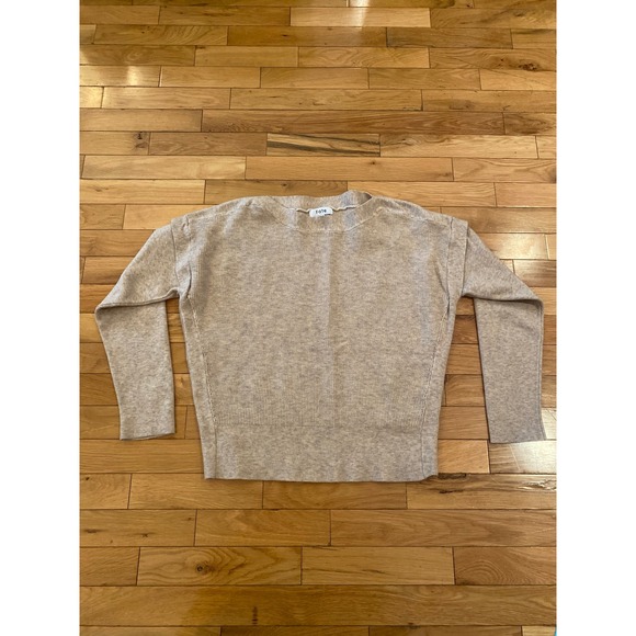 Fate Sweaters - Fate Knit Waffle Knit Crew Neck Pullover Sweater Beige Size L